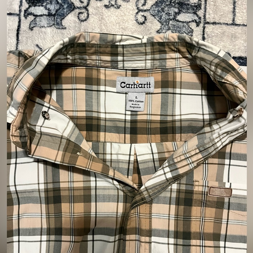 Cropped Vintage Carhartt Flannel Size:L